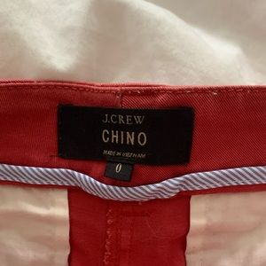red jcrew chino shorts
